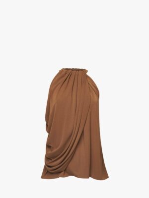 Lyora Halter Top Brown